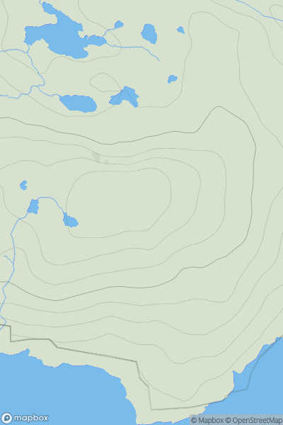 Thumbnail image for Sithean Mor [Harris and Nearby Islands] showing contour plot for surrounding peak
